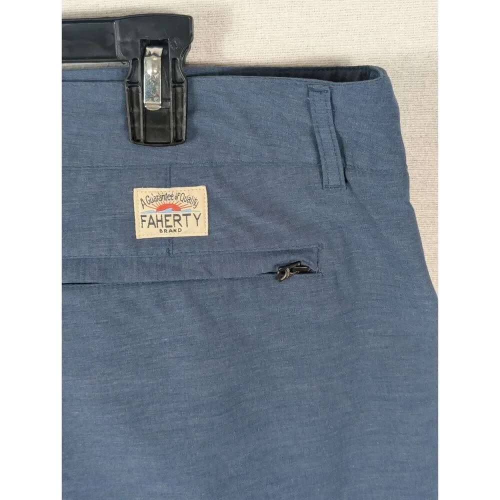 Faherty All Day Shorts Blue Men's Size 42